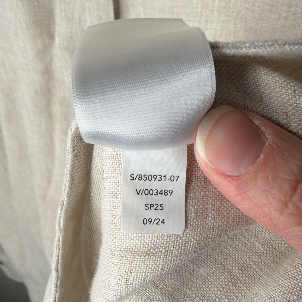 Athleta Retreat Linen Top Size XL in Undyed Color 100% Linen Breathable - Picture 13 of 15